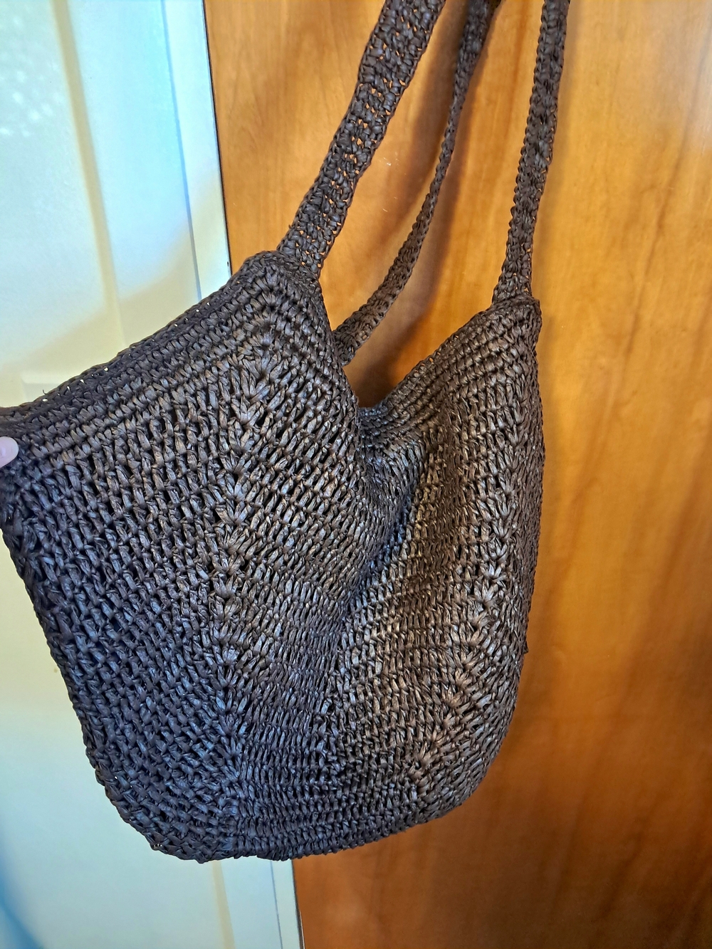 Primark Dark Brown Woven Hobo Bag